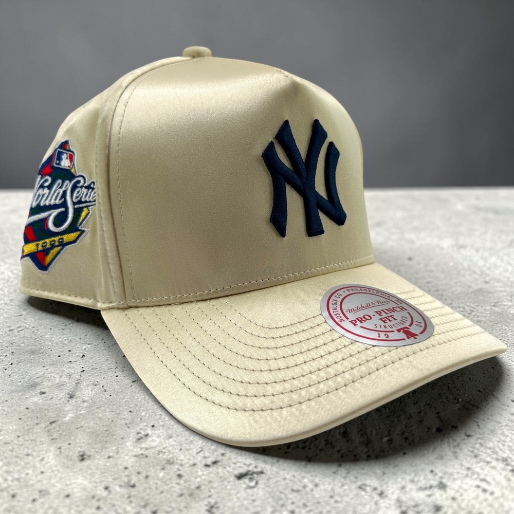 New York Yankees‎ Satin World Series Hat Mitchell & Ness Pro Pinch Snapback NEW